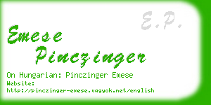 emese pinczinger business card